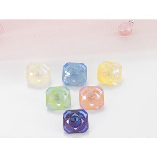 6mm Square Rhinestones Pointback Glue On Nails Crystal Stones High Quality Glass Strass Rhinestones DIY Decoration Accessories