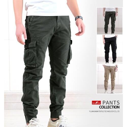 BAPAI Mens Fashion Cargo Pants Work Pants Outdoor Wear-resistant Mountaineering Trousers Work Clothes