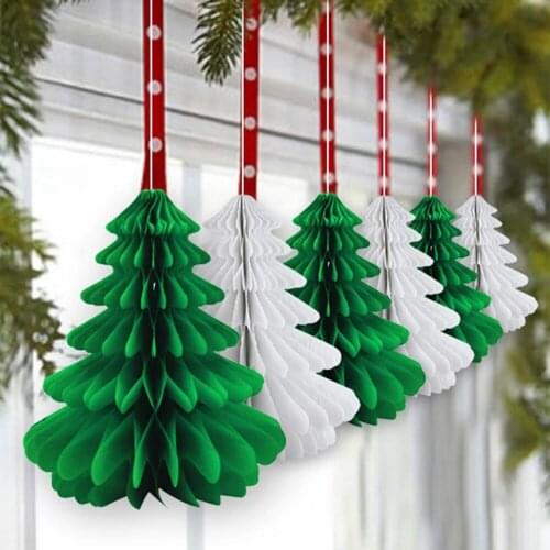 Pack Of 6pcs Christmas Tree Decorations Hanging Christmas Ornaments Table Centerpiece Table Center For Christmas Home Decoration