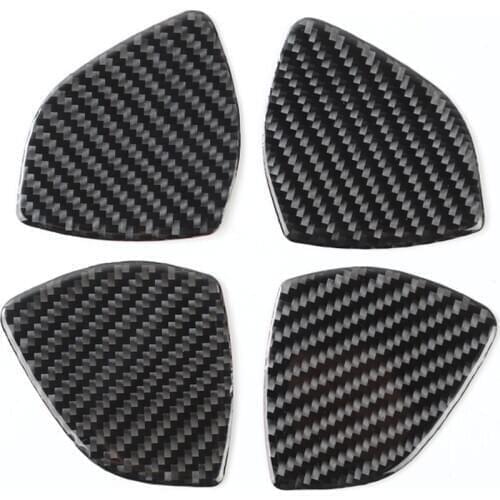 Real Carbon Fiber Car Interior Door Handle Bowl Stickers For Jeep Cherokee 2014+ Interior Auto Accessory