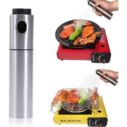 1Pc Stainless Steel Olive Pump Spray Bottle Oil Sprayer Pot Cooking Tool Cooking Dispenser Kitchen Tools Accessories