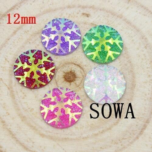 New 50pcs/lot 12mm Multi Flower Design Flatback Resin Round/Heart Stone Beads,Resin flatback Rhinestone For Diy Decoration