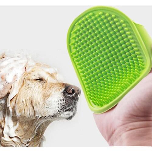 Pet Dog Cat Bath Brush Comb Rubber Glove Hair Fur Grooming Massaging Massage Kitchen Cleaning Gloves pets Silicone Washing Glove