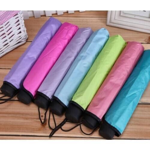 New Creative Travel Umbrellas Blossom In Water Colorful Three Folded Arched All Weather Umbrella With Coating