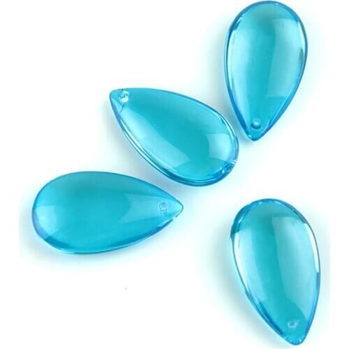 38mm/50mm Aquamarine Water Drop Prisms For Lighting Crystal Chandelier Suncatcher Ornament Lighting Lamp Hanging Decoration