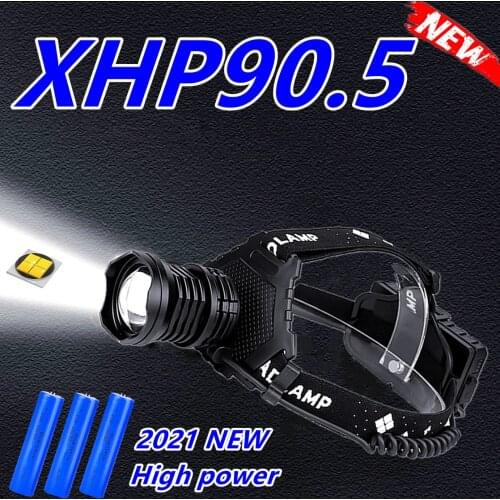 Most powerful XHP90.5 Led headlamp 18650 XHP90 Led Headlight USB Rechargeable Head Flashlight Head Lamp Torch Light Fishing Lamp
