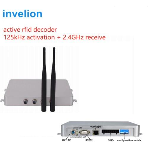 UHF RFID reader 125Khz + 2.4G Active decoder read tag 125 kHz Activation+ 2.4GHz receiver for Motorcycle,bike ,MTB race,skiing