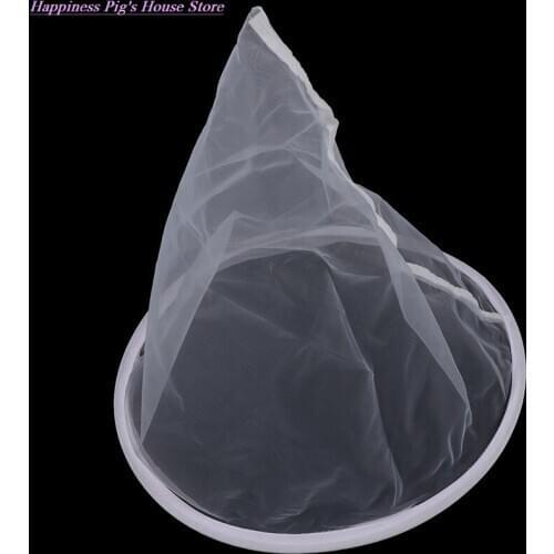 1Pcs Mesh Nylon Cone-shape Honey Strainer Filter Fiber Net Single Layer White Beekeeping Tools Purifier Apiary Equipment