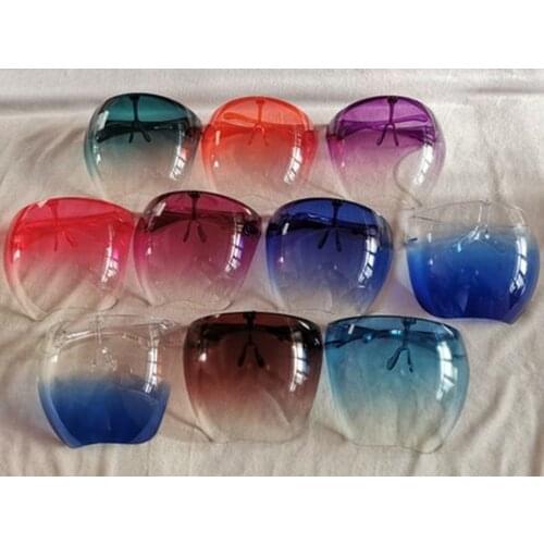 1Pcs Clear Full Face Shield Unisex Oversize Shield Visor Sunglasses Plastic Lightweight Sun Glasses for Men and Women Dropship