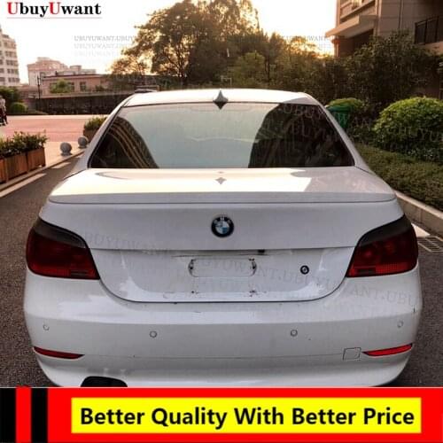 FOR E60 BMW M5 5 Series 520i 523i 525i 528i 530i 2005-2010 SPOILER High Quality Abs Material Car Rear Wing Primer Color SPOILER