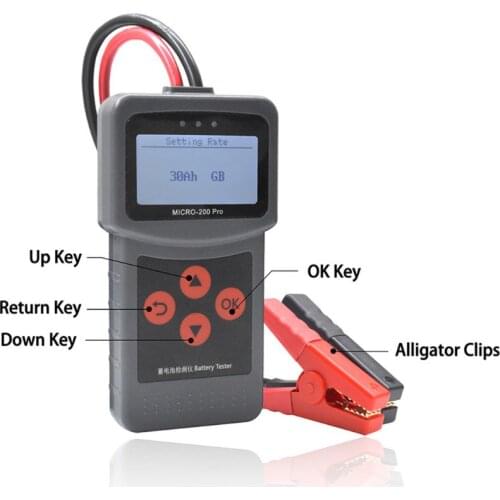MICRO-200PRO Automobile Battery Tester Capacity Digital Car Load Discharge System Analyzer Auto Truck Motorcycle Repair