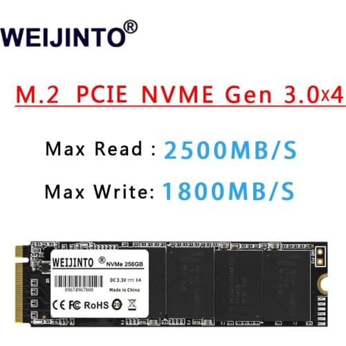 WEIJINTO M2 M.2 PCIE SSD 128GB 256GB 512GB 2280 NVMe Interface NVMe SSD mini pcie 960GB Internal solid state hard disk laptop