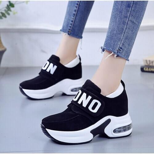 New Wedges with Thick Base Increased Ladies Single Shoes Comfortable Loafers with Casual Platform Shoes Vulcanized Shoes