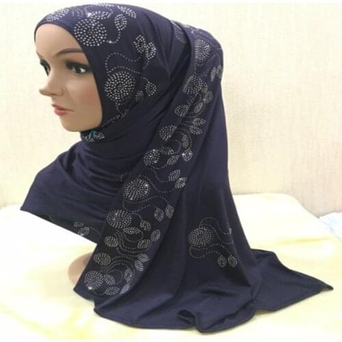 Mercerized Cotton Muslim Long Scarf Womens Headscarf Arab Headscarf