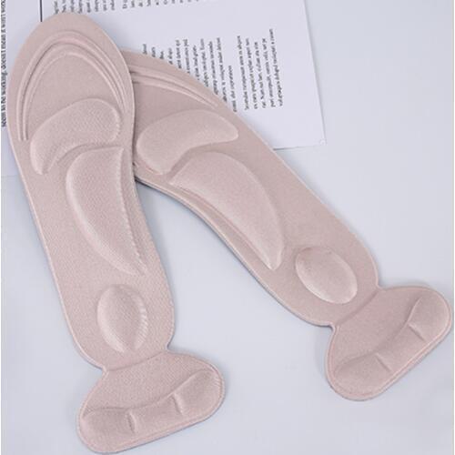1 Pair Insole Pad Inserts Heel Post Back Breathable Anti-slip Sweat Absorbent Heel Post Sticke Womens Thickening Massage Insole
