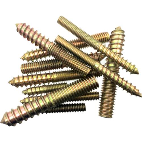 10pcs High quality M4-M8 Hanger Bolt Double Headed Bolt Self-Tapping Screw for sofa Furniture connection Fastener Hardware