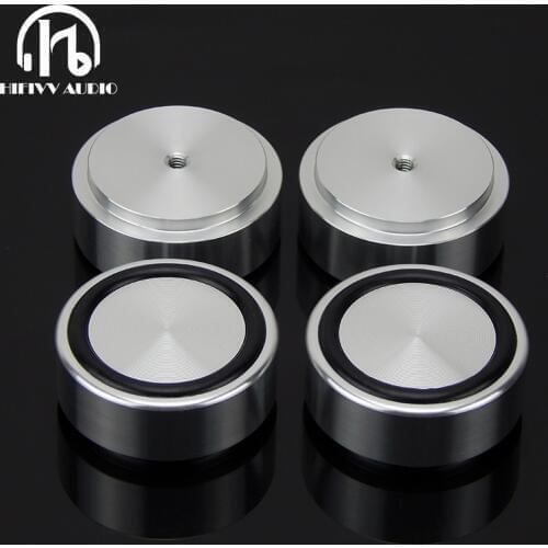 Aluminum foot pads for power amplifier case speaker chassis machine feet Mats Pads 4PCS Diameter 39mm height 17mm