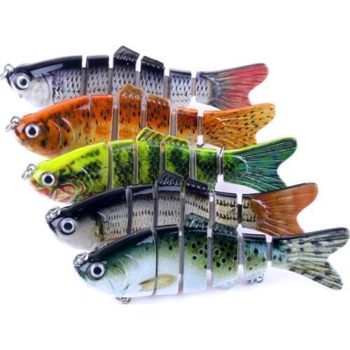 Big Sale 5pcs New Jointed Fishing Lure Isca Artificial Lures 6 Segments Crankbait Lifelike Culter Pike Fishing Tackle 10cm 18g