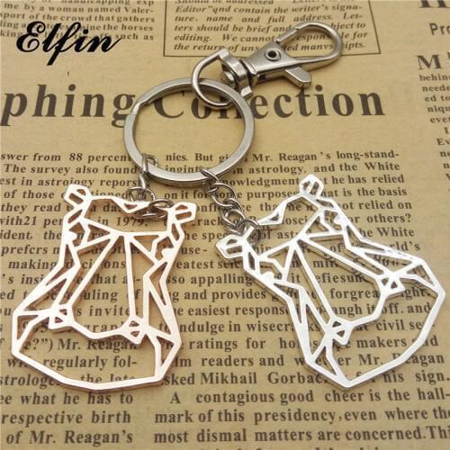 Elfin New Hippo Keychains Fashion Hippopotamus Key Rings Key Chains Cute Female Male Hippopotamus Jewellery Gift
