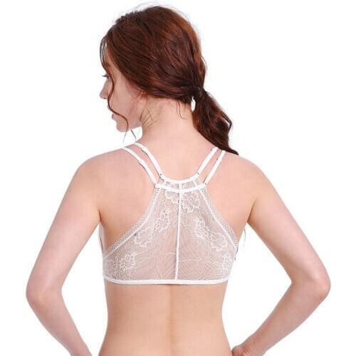 Sexy Light Weight Bralette Lace Back Breathable Women Underwear No Steel Lingerie Pullover Style Beauty Back Women Bra with Pads