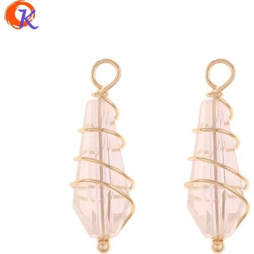 Cordial Design 30Pcs 9*26MM Jewelry Accessories/Hand Made/Drop Crystal Charms/Genuine Gold Plating/DIY Making/Earring Findings