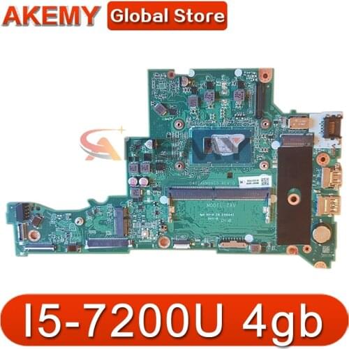 For ACER aspire a315 A315-51 Laptop Motherboard com SR342 cpu I5-7200U 4gb ram da0zavmb8g0 Mainboard