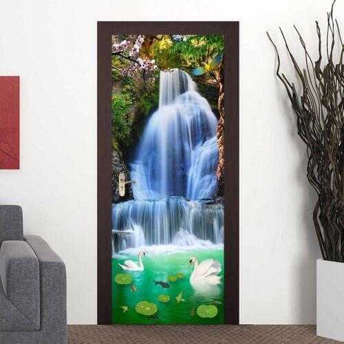 Photo Wallpaper 3D Waterfalls Landscape Nature Murals Living Room Study Elders Bedroom Door Sticker PVC Home Decor Wall Papers