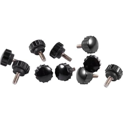 GTBL 10-Piece M4x10mm Threaded Knurled Thumbscrew Grip Knobs Thumb Screw for Machinery Latche
