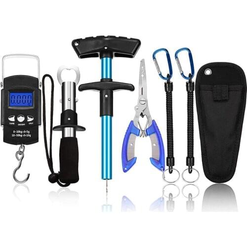 Fish Hook Remover Tools,Handheld Digital Fish Scale Squeeze-Out Fish Gripper Fishing Combo Kit Fish Tackle Accessories