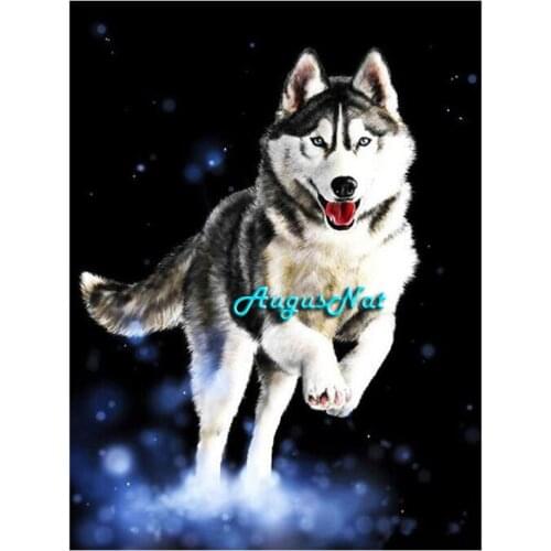 Husky diamond painting cross stitch scenery wall art dog decor diamond dotz picture diamond embroidery stickers pet poster craft