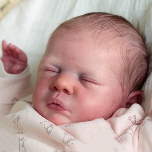 New Bebe Reborn Doll Kit Romy Sleeping Newborn Lovely Look Real Baby Vinyl 19 Inches Blank Unfinished Molds Toy For Girl Gift