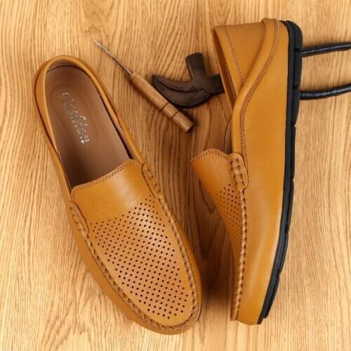 Mens Hollow Mens Shoes Mens Casual Shoes Mens Korean Version Fashion Mens Shoes Genuine Leather Mens Shoes Casual Men Shoes