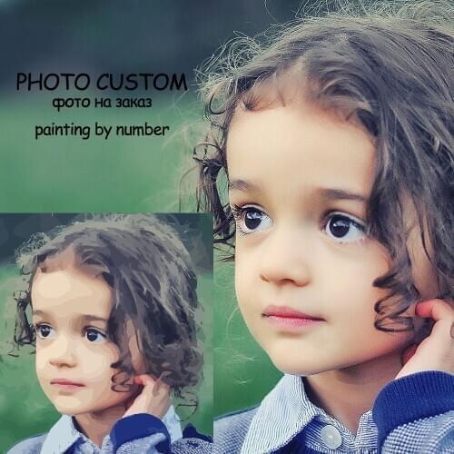 HUACAN Photo Custom Painting By Numbers Pictures Art Drawing Canvas Coloring By Number Family DIY Gift Portrait Home Decoration