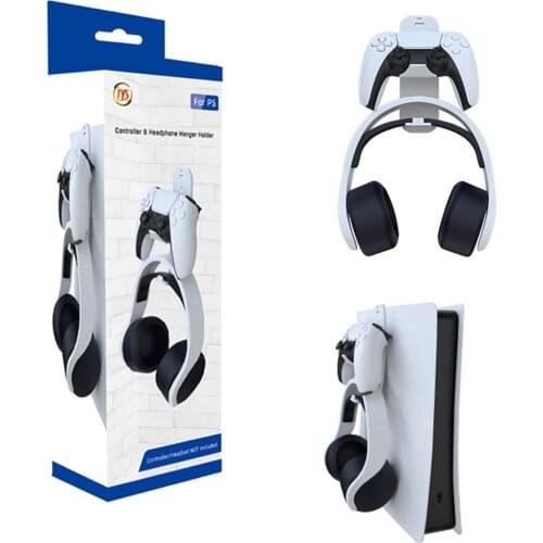 Wall Mount Game Controller Gamepad Hanger Headset Holder for PS5 PS4 Switch Hanging Handle Earphone Storage Bracket