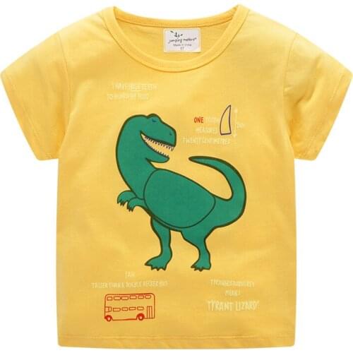 New Arrival Summer Dinosaurs Print Cute Cotton Boys Girls T shirts Hot Selling Baby Clothes Tops