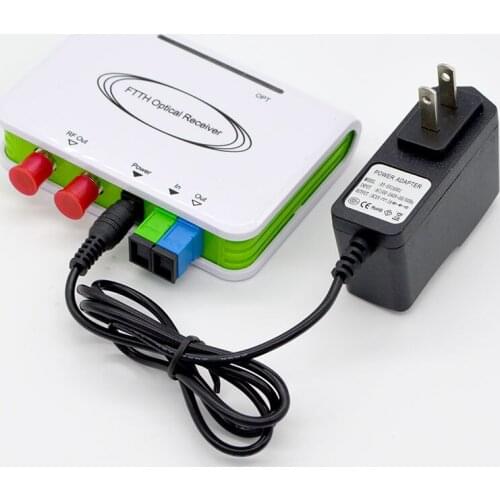 New SC/UPC/APC FTTH CATV Optical Receiver With WDM Converter Mini Mode RF Inch port With US, EU Standard Power Adapter Wholesale