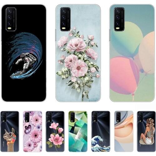 Silicon Case for vivo Y20 Fashion Flexible Cute Cover on vivo Y20 2021 Shell Cover Ultra-thin Anti-knock Shockproof Personality