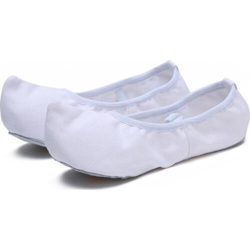 USHINE Quality canvas Cowhide leather soles classical ballet dance indoor practice yoga Gogo Korean dance shoes woman man