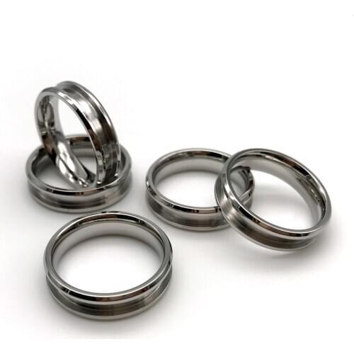 Customized Wholesale 4mm, 5mm, 6mm, 7mm, 8mm, 9mm, 10mm Beveled One Channel 316L Stainless Steel Ring Core Blank for Inlay