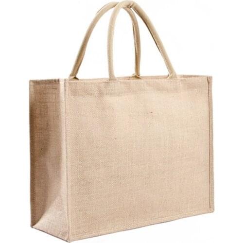Women Multifunction Jute Tote Fruit Vegetable Storage Shopping Bag Portable Handbag Fashion-High Quality