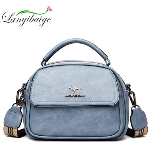 Womens Fashion Small Soft Pu Leather Shoulder Handbag Simple Designer Pure Color Handbags Ladies Casual Retro Diagonal Bags