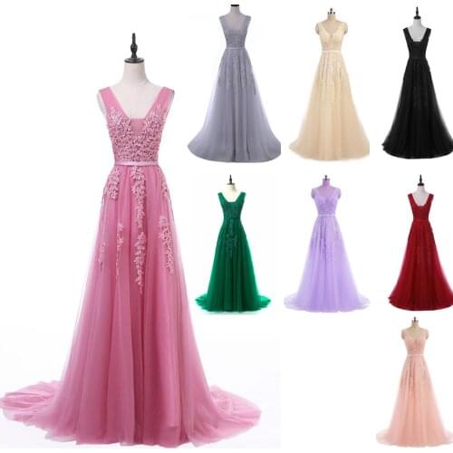 Square Neck Dark Pink Evening Dresses Lace Appliques A Line Wedding Party Gowns Lace Up Back Robe De Soiree