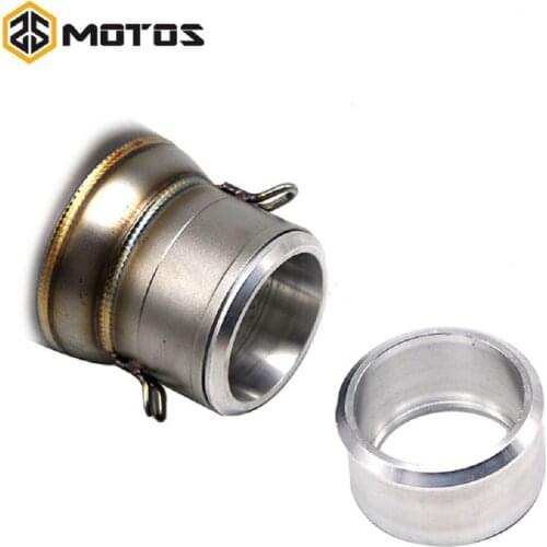 ZS MOTOS Universal Motorcycle Exhaust Pipe Adapter connector 36-51MM Aluminum Motocross adapter Muffler Connector