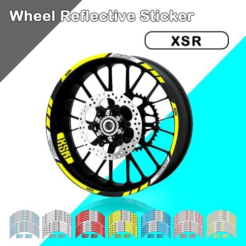 12 Strips Stickers Moto Motorcycle Decals Reflective Waterproof Wheel Decals For Yamaha XSR700 XSR900 XSR 700 900 2014-2020 2021