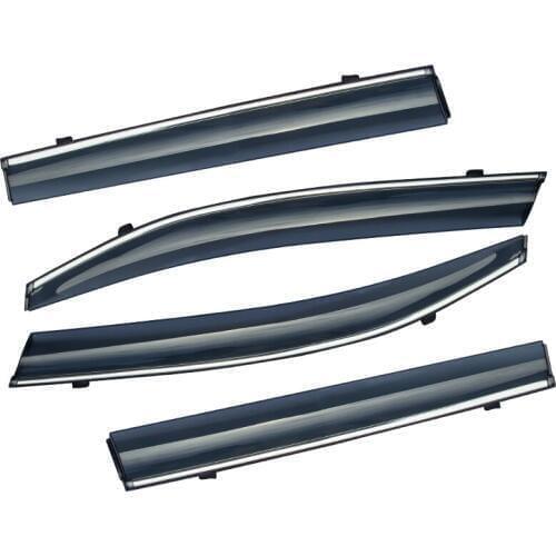 ABAIWAI Auto Car Window Protector PC Stainless Steel Visor Shade Awnings For Subaru Forester 2013-2017 4pcs Exterior Accessories