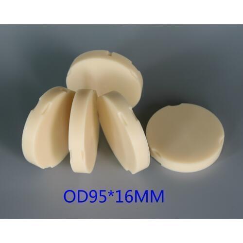 5PCS OD95*16MM Dental Lab Materials PMMA Block for Make Temporary Bridges for ZirkonZahn Milling System PMMA Blank Blocks Discs