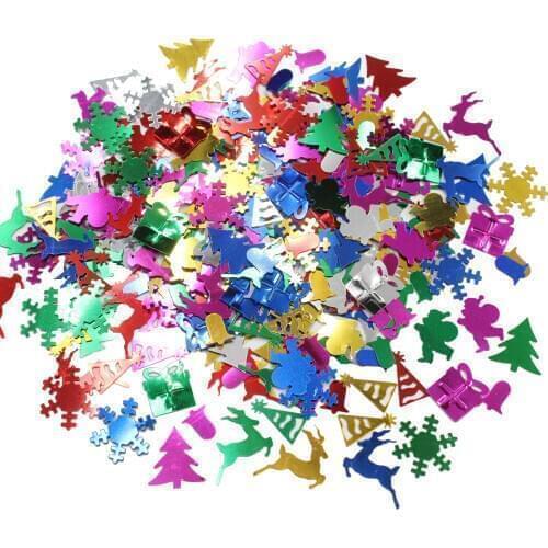 50g/lot Christmas Decorative Sequins Glitter Paillettes Accessories for Children DIY Arts Crafts Christmas Decoration confetti