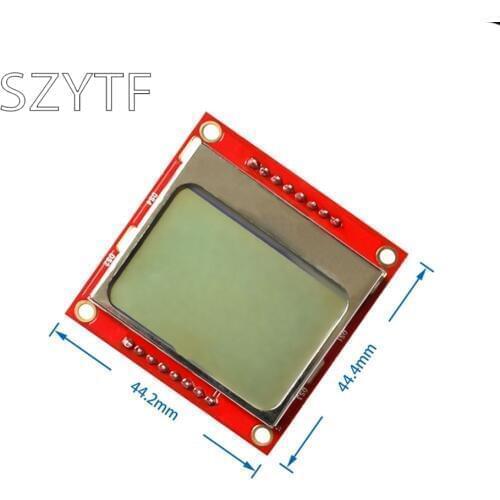 5110 LCD Red Screen LCD Module Red PCB Soldered Pins