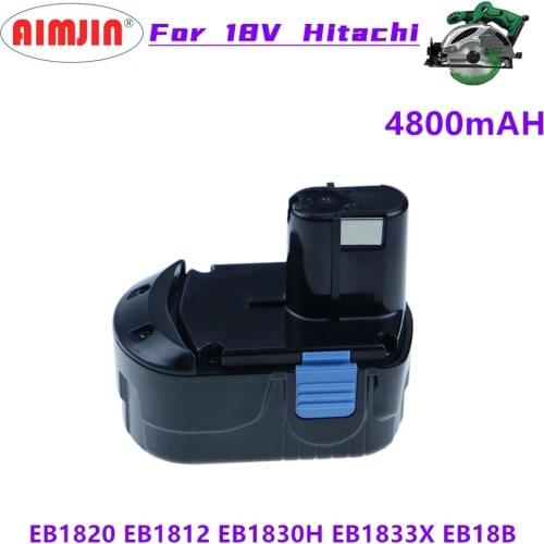 18V 4.8Ah Power Tool Battery Rechargeable Batteries For Hitachi Power Tool Screwdriver Drill EB1820 EB1812 EB1830H EB1833X EB18B