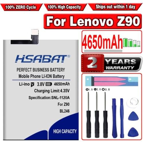 HSABAT 4650mAh BL246 Battery For Lenovo VIBE SHOT Vibe Max Z90 z90a40 / Z90-3 / Z90-7 Cell Phone Batteries